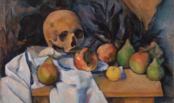 Still life with skull cezanne