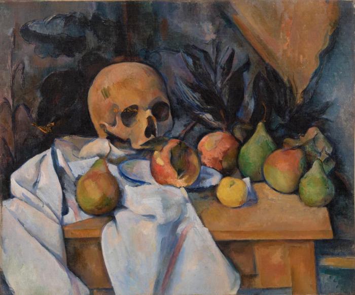 Still life with skull cezanne