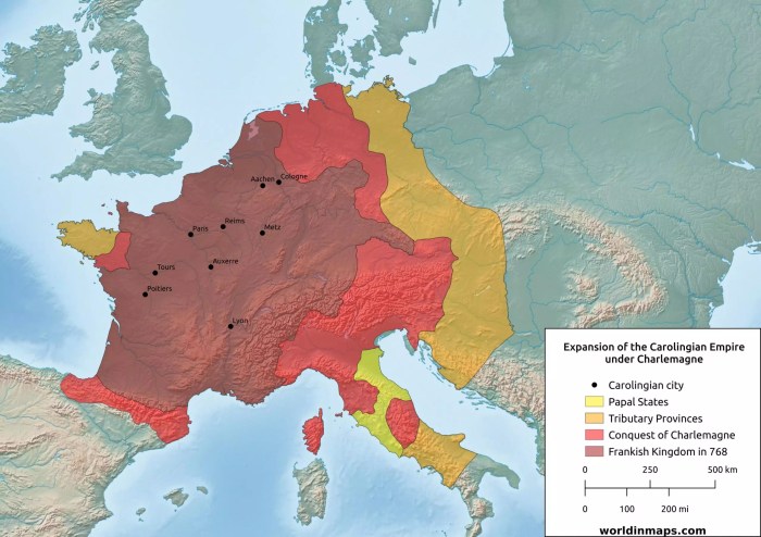 Map of europe in charlemagne's time