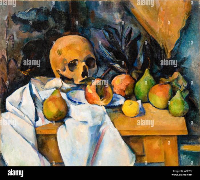 Still life with skull cezanne